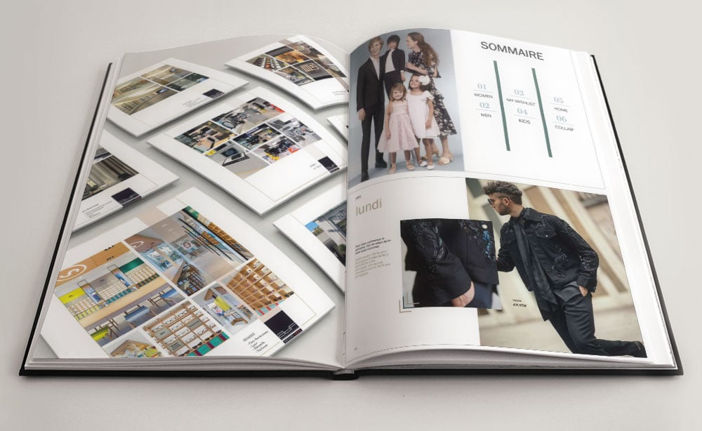 Book d'un étudiant en infographie PAO réalisé à l'aide de Photoshop et Illustrators qui représente des créations aller à MJM GRAPHIC DESIGN